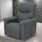 Poltrona Reclinável  Papai Theo Veludo Maserati Chumbo