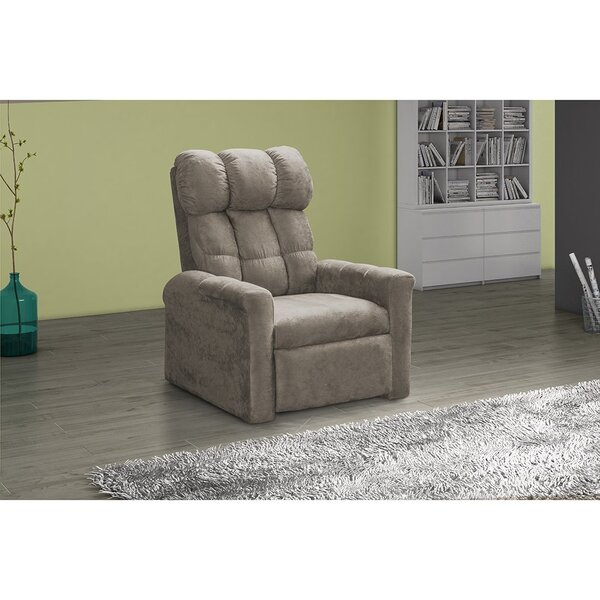 Poltrona Reclinável Agile Suede Bege Amassado - Matrix