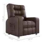 Poltrona Reclinável Almofada Derby Sintetico Marrom