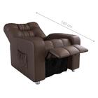 Poltrona Reclinável Almofada Derby Sintetico Marrom