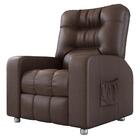 Poltrona Reclinável Almofada Roma Sintetico Marrom