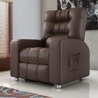 Poltrona Reclinável Almofada Roma Sintetico Marrom
