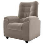 Poltrona Reclinável Almofadada Luka Veludo Cappuccino