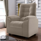 Poltrona Reclinável Almofadada Luka Veludo Cappuccino