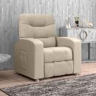Poltrona Reclinável Azera Mx-7 Couro Artificial Bege Matrix