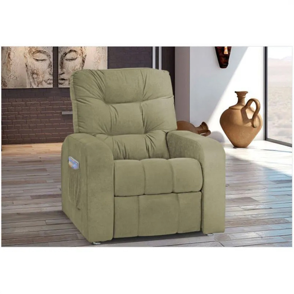 Poltrona Reclinável Azera Mx-7 Suede Animale Bege - Matrix