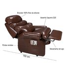 Poltrona Reclinável Barão  Couríssimo  Marrom