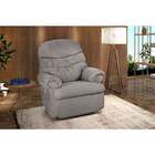 Poltrona Reclinável Barão Suede Liso Marrom Claro