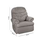 Poltrona Reclinável Barão Suede Liso Marrom Claro