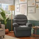 Poltrona Reclinável Baronesa Suede Liso Preto