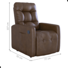 Poltrona Reclinável Bela Rustico Whisky