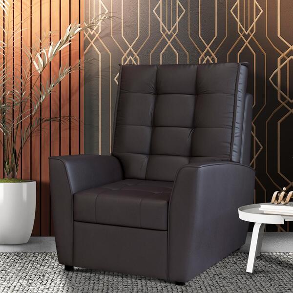 Poltrona Reclinável Cacau Corino Eliot Shop Jm