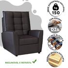 Poltrona Reclinável Cacau Corino Eliot Shop Jm