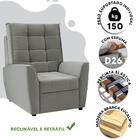 Poltrona Reclinável Camurça Veludo Eliot Shop Jm
