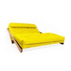 Poltrona Reclinável Casal Amarelo Sala De Estar