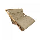 Poltrona Reclinável Casal Bege Sala De Estar