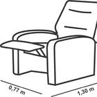 Poltrona Reclinável Classic Suede Amassado Cinza L21 - Matrix