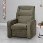 Poltrona Reclinável Classic Suede Amassado Marrom