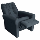 Poltrona Reclinável Clio Mx-24 Com 3 Posições Sued Verde Escu