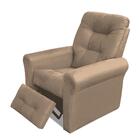 Poltrona Reclinável Clio Mx-24 Veludo Light Bege