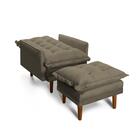 Poltrona Reclinável Com Puff Estofado Multimóveis Cr45254