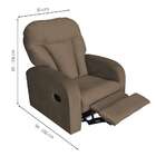Poltrona Reclinável Com Zero Wall Mx-56 Austin Veludo Marrom
