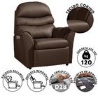 Poltrona Reclinável Corino Café Sharpay Shop Jm