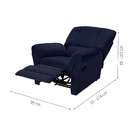 Poltrona Reclinável Corino Malbec Azul Petróleo