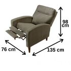 Poltrona Reclinável Da Vovó Luxury Estofados Capuccino
