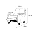 Poltrona Reclinável De Couro Doral Com Mecanismo Way Café