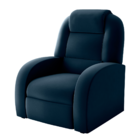 Poltrona Reclinável De Descanso Kai Veludo Azul