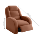 Poltrona Reclinável De Descanso Kai Veludo Cobre