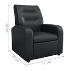 Poltrona Reclinável Decorativa Jersey Sintético Preto