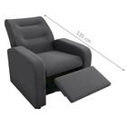 Poltrona Reclinável Decorativa Jersey Veludo Light Cinza