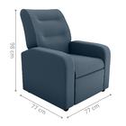 Poltrona Reclinável Decorativa Sophia Veludo Light Petróleo