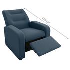 Poltrona Reclinável Decorativa Sophia Veludo Light Petróleo