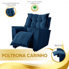 Poltrona Reclinavel Do Mamãe Carinho Veludo Azul Marinho