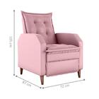 Poltrona Reclinável Do Papai Bath Veludo Turkey Rosa