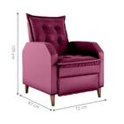 Poltrona Reclinável Do Papai Ben Veludo Turkey Marsala