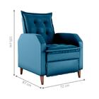 Poltrona Reclinável Do Papai Ben Veludo Turkey Petróleo