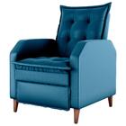 Poltrona Reclinável Do Papai Ben Veludo Turkey Petróleo