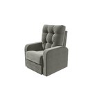 Poltrona Reclinável Do Papai Em Suede  Cinza