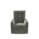 Poltrona Reclinável Do Papai Em Suede  Cinza
