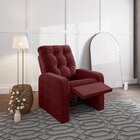 Poltrona Reclinável Do Papai Em Suede Vinho