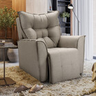 Poltrona Reclinavel Do Papai King Tecido Linho Carvalho