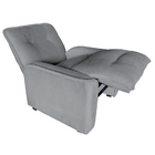 Poltrona Reclinável Do Papai Luka Suede Cinza - Qlare Estofad