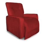 Poltrona Reclinável Do Papai Luka Suede Vermelho - Qlare Esto