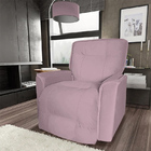 Poltrona Reclinável Do Papai Luka Veludo Rosê - Qlare Estofad