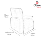 Poltrona Reclinável Do Papai Luka Veludo Rosê - Qlare Estofad