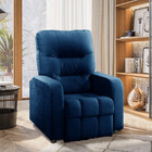 Poltrona Reclinavel Do Papai Maldivas Linho Azul Marinho